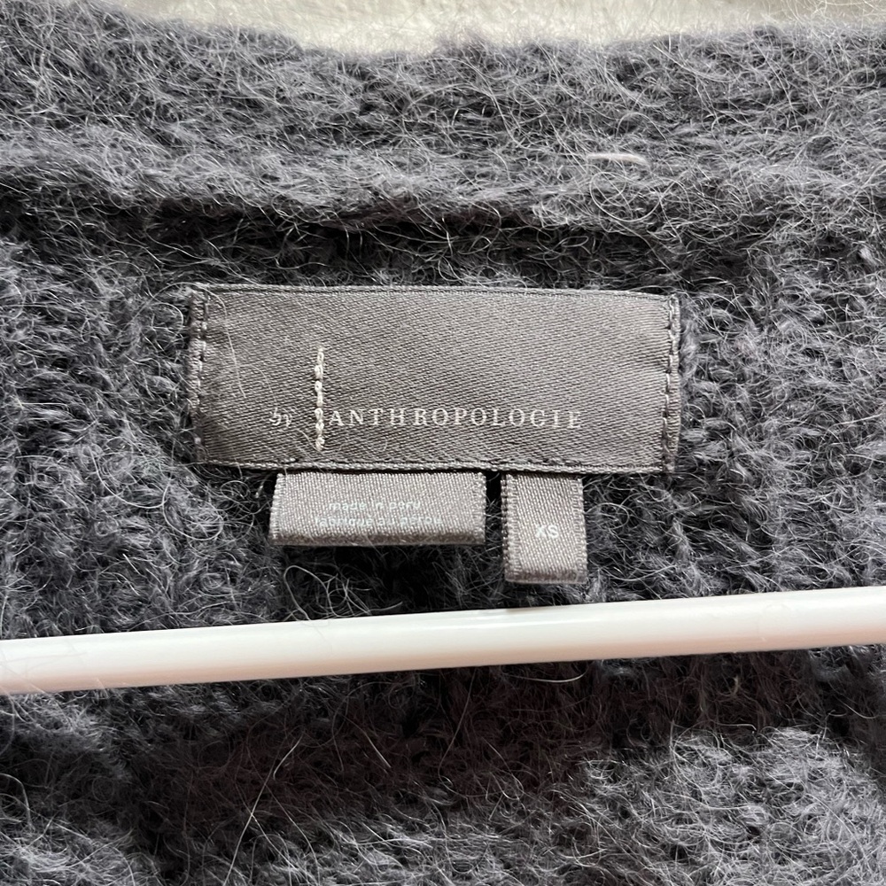 Anthropologie Charcoal Textured Knit